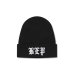 画像1: BLACK EYE PATCH (3 LETTER OE BEANIE) BLACK (1)