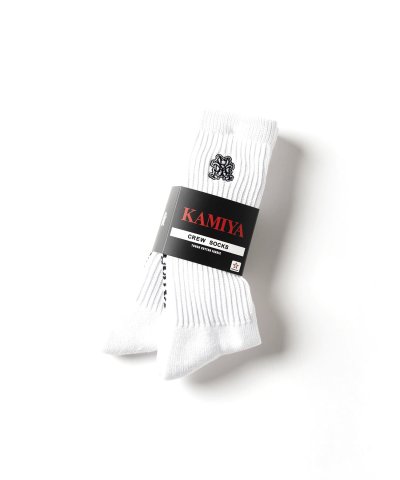 画像2: KAMIYA ("KMY" 2-Pack Cotton Crew Socks) WHITE