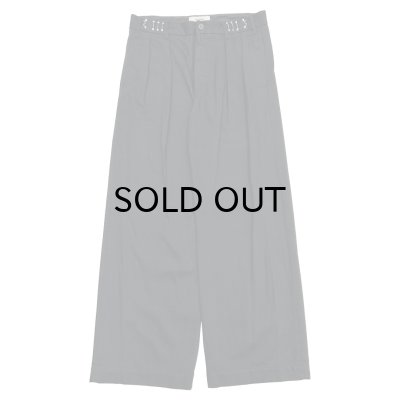 画像1: DAIRIKU (WIDE TWO TUCK CHINO PANTS) BLACK