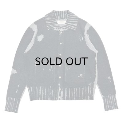 画像1: DAIRIKU (FLOWER BUTTON PRINTED KNIT CARDIGAN) BLACK