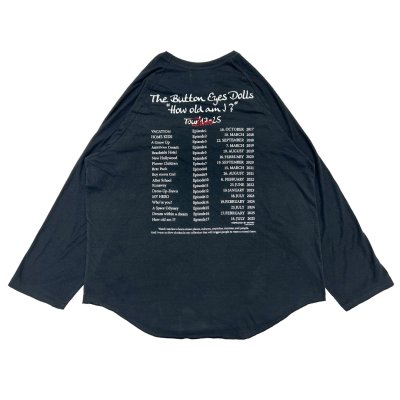 画像2: DAIRIKU (BUTTON EYE DOLL RAGLAN TAG TOUR TEE) BLACK