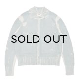 DAIRIKU (FLOWER BUTTON PRINTED KNIT CARDIGAN) AQUA