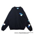 COIN PARKING DELIVERY × SANRIO CHARACTERS (PATCHWORK SWEATSHIRT) BLACK