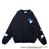 COIN PARKING DELIVERY × SANRIO CHARACTERS (PATCHWORK SWEATSHIRT) BLACK