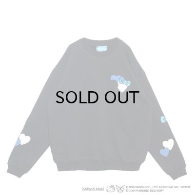 画像1: COIN PARKING DELIVERY × SANRIO CHARACTERS (PATCHWORK SWEATSHIRT) BLACK