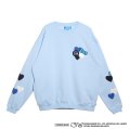 COIN PARKING DELIVERY × SANRIO CHARACTERS (PATCHWORK SWEATSHIRT) L.BLUE