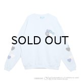 COIN PARKING DELIVERY × SANRIO CHARACTERS (PATCHWORK SWEATSHIRT) L.BLUE