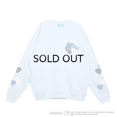 画像1: COIN PARKING DELIVERY × SANRIO CHARACTERS (PATCHWORK SWEATSHIRT) L.BLUE