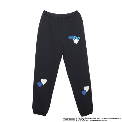 画像1: COIN PARKING DELIVERY × SANRIO CHARACTERS (PATCHWORK SWEAT PANTS) BLACK