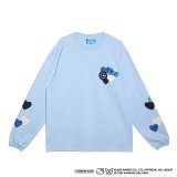 COIN PARKING DELIVERY × SANRIO CHARACTERS (PATCHWORK L/S TEE) L.BLUE