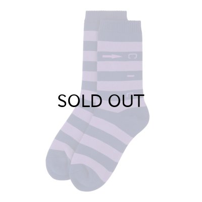 画像1: C.E (C.2 STRIPE SOCKS) NAVY