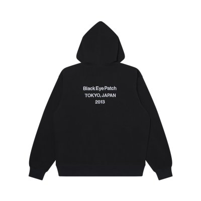 画像2: BLACK EYE PATCH (BRAND ORIGIN COLORED ZIP HOODIE) BLACK