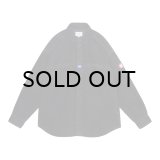 C.E (BRUSHED COTTON DESIGN BIG SHIRT) BLACK