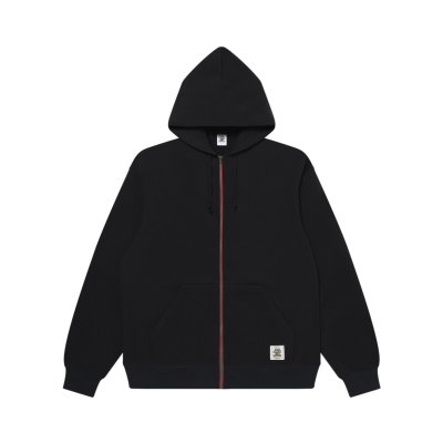 画像1: BLACK EYE PATCH (BRAND ORIGIN COLORED ZIP HOODIE) BLACK