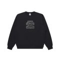 BLACK EYE PATCH (RHINESTONED OG LABEL CREW SWEAT) BLACK