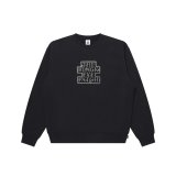 BLACK EYE PATCH (RHINESTONED OG LABEL CREW SWEAT) BLACK