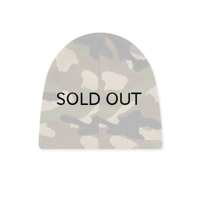 画像2: BLACK EYE PATCH (RHINESTONED SCRIPT SINGLE BEANIE) W.CAMO
