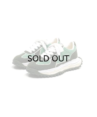 画像1: Maison MIHARA YASUHIRO ("LARRY" OG SOLE CHENILLE EMBROIDERY CANVAS LOW-TOP SNEAKER) GREEN