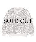 WACKO MARIA (LEOPARD JACQUARD SWEATER TYPE-2) IVORY