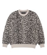 WACKO MARIA (LEOPARD JACQUARD SWEATER TYPE-2) IVORY