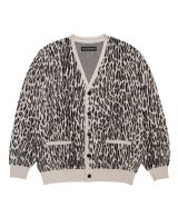 WACKO MARIA (LEOPARD JACQUARD CARDIGAN TYPE-2) IVORY