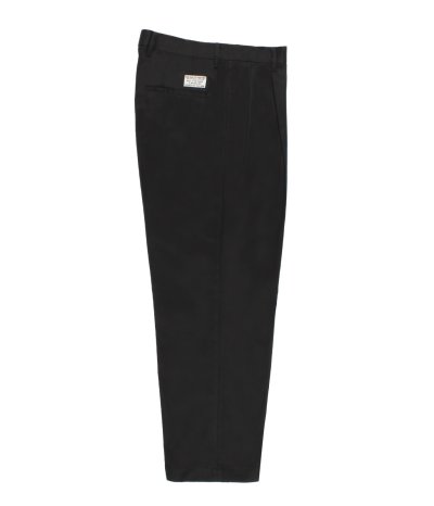 画像1: WACKO MARIA (DOUBLE PLEATED CHINO TROUSERS) BLACK