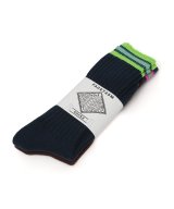 FACETASM (RIB SOCKS) NAVY&BROWN