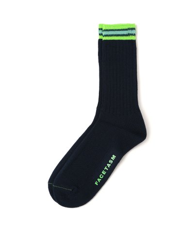 画像2: FACETASM (RIB SOCKS) NAVY&BROWN