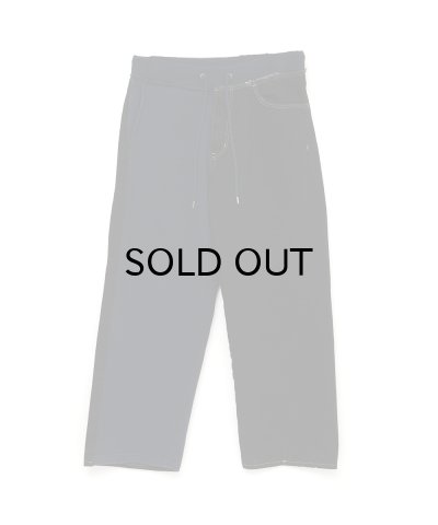 画像1: FACETASM (DENIM MERGINGSWEAT PANTS) BLACK -30% OFF-