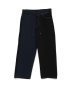 画像1: FACETASM (DENIM MERGINGSWEAT PANTS) BLACK (1)