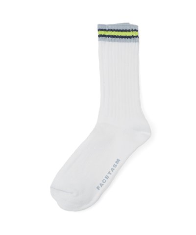 画像2: FACETASM (RIB SOCKS) WHITE&TEAL