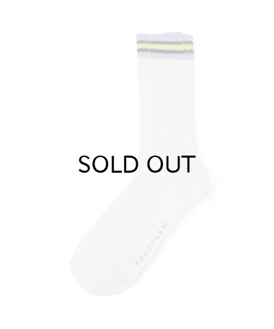 画像2: FACETASM (RIB SOCKS) WHITE&TEAL