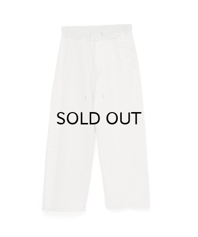 画像1: FACETASM (DENIM MERGINGSWEAT PANTS) WHITE