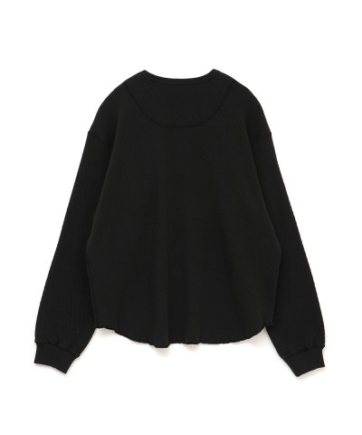 画像2: FACETASM (THERMAL KNIT LONG TEE) BLACK