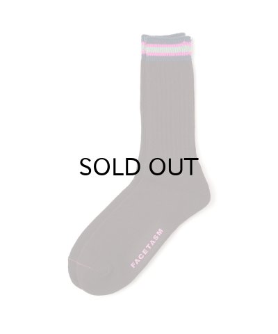 画像3: FACETASM (RIB SOCKS) NAVY&BROWN