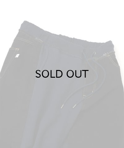 画像3: FACETASM (DENIM MERGINGSWEAT PANTS) BLACK -30% OFF-