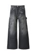 画像1: BREATH (COATING DOUBLE KNEE DENIM PANTS) BLACK (1)