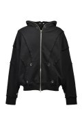 BREATH (FADE ZIP UP HOODIE TYPE-2) BLACK