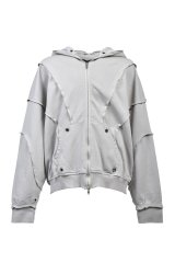 BREATH (FADE ZIP UP HOODIE TYPE-2) GREY