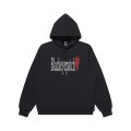 BLACK EYE PATCH (RHINESTONED HEARTBREAK LOGO HOODIE) BLACK