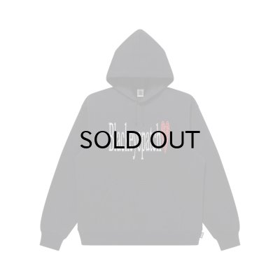 画像1: BLACK EYE PATCH (RHINESTONED HEARTBREAK LOGO HOODIE) BLACK