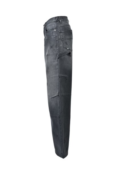 画像3: BREATH (COATING DOUBLE KNEE DENIM PANTS) BLACK