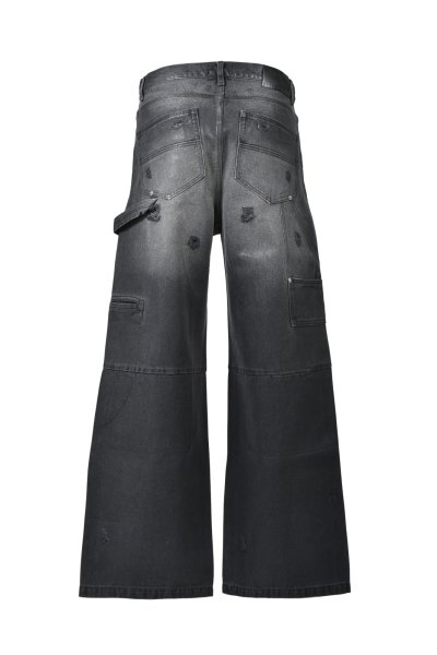 画像2: BREATH (COATING DOUBLE KNEE DENIM PANTS) BLACK
