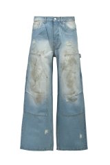 BREATH (COATING DOUBLE KNEE DENIM PANTS) INDIGO