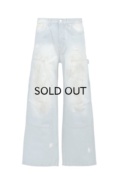 画像1: BREATH (COATING DOUBLE KNEE DENIM PANTS) INDIGO