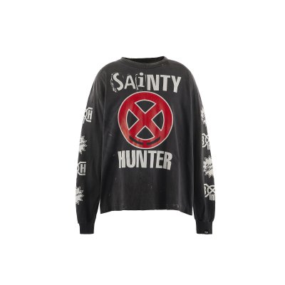 画像1: SAINT Mxxxxxx (BF_LS T-SHIRT_SAINTY HUNTER) BLACK