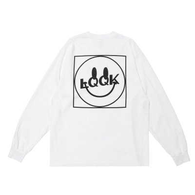 画像1: LQQK STUDIO (LQQK SMILEY LOGO POCKET TEE) WHITE