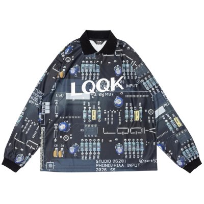 画像1: LQQK STUDIO (CIRCUIT BOARD JERSEY) BLACK