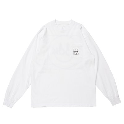 画像2: LQQK STUDIO (LQQK SMILEY LOGO POCKET TEE) WHITE