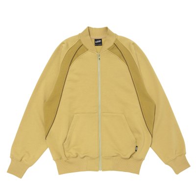 画像1: LQQK STUDIO (TEAM ZIP FLEECE SWEATSHIRT) PALE GREEN
